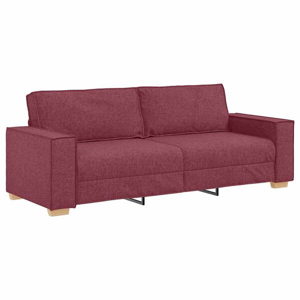 vidaXL 3-personers sofa vinrød 180 cm stof