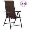 vidaXL Klapstole 4 stk. brun polyrattan