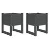 vidaXL plantekasser 2 stk. 40x40x52,5 cm massivt fyrretr&aelig; gr&aring;