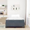 vidaXL Sengestel med madras M&oslash;rkegr&aring; 120 x 190 cm Stof