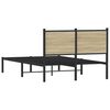 vidaXL sengeramme uden madras 120x190 cm metal sonoma-eg
