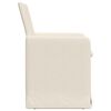 vidaXL Spisestole med hjul 2 pcs Beige 57 x 67 x 95 cm Linned