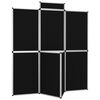 vidaXL 8-panels udstillingsv&aelig;g med bord foldbar 181x200 cm sort