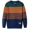 Sweater til b&oslash;rn str. 104 strikket flerfarvet