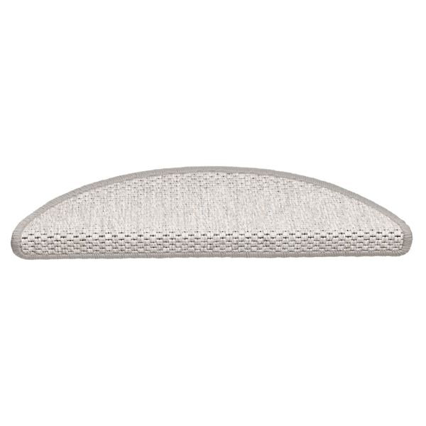 vidaXL selvkl&aelig;bende trappem&aring;tter 15 stk. 56x17x3 cm sisal-look platina