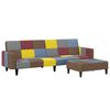 vidaXL 2-personers sovesofa med fodskammel stof patchwork