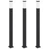 vidaXL pullertlamper med sensor 3 stk. 110 cm sort IP44
