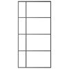 vidaXL skydedør 102,5x205 cm hærdet glas og aluminium sort