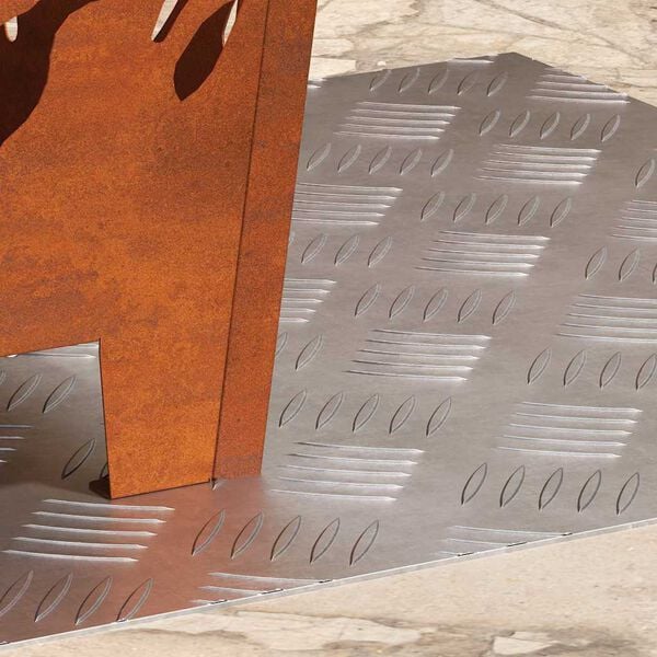 vidaXL Trappe Tread Firkantet 2 pcs S&oslash;lv 50 x 50 cm Aluminium