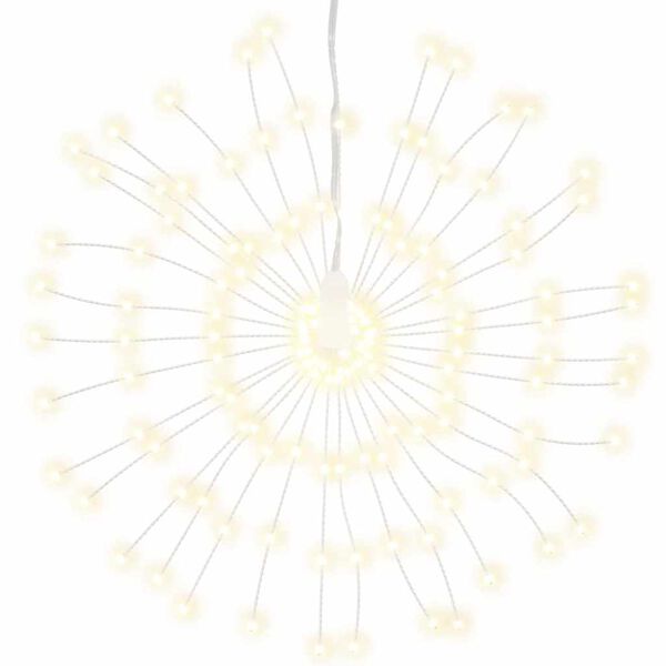 vidaXL lysende starburst-dekoration 4 stk. 140 LED'er 17 cm varm hvid