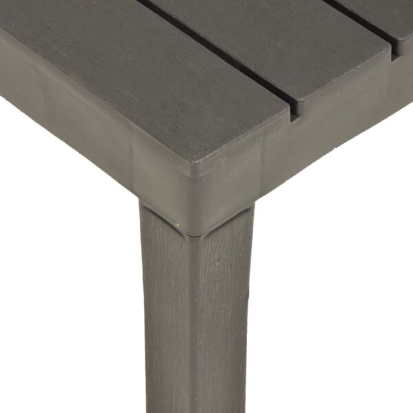 vidaXL havebord 78x78x31 cm plastik antracitgr&aring;