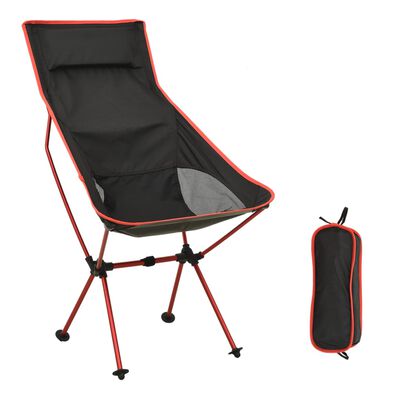 vidaXL foldbar campingstol PVC og aluminium sort