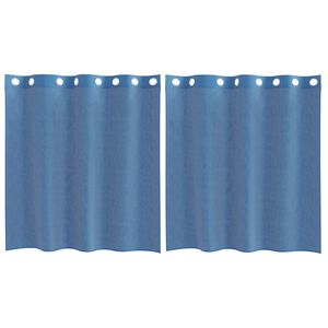vidaXL voile-gardiner med &oslash;skner 2 stk. kongebl&aring;