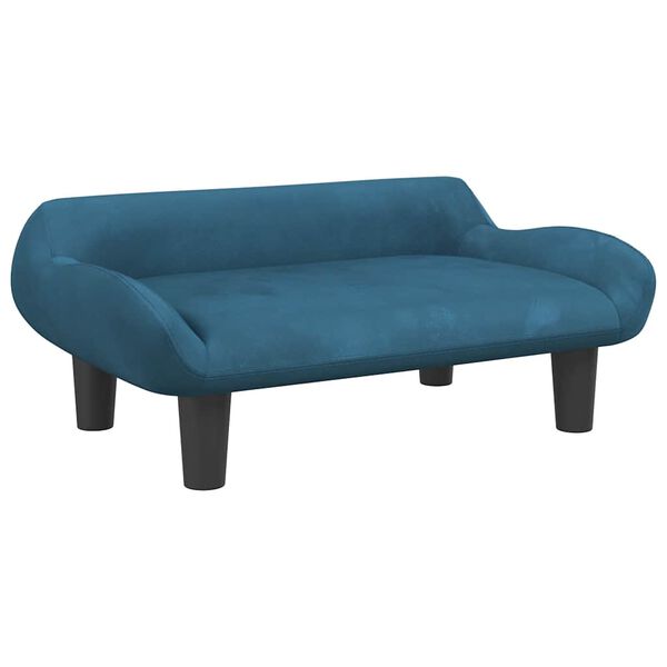 vidaXL sofa til b&oslash;rn 70x40x24 cm velour bl&aring;
