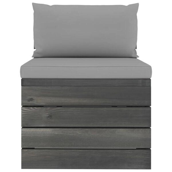 vidaXL lounges&aelig;t til haven 2 dele med hynder massivt fyrretr&aelig;