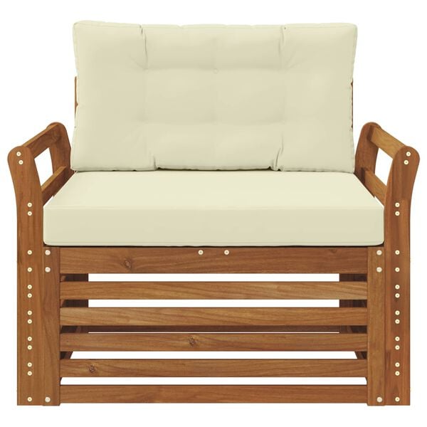 vidaXL Udend&oslash;rs sofagruppe Soli Akacietr&aelig; og polyester Naturfarvet