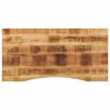vidaXL bordplade med kurvet form 110x50x2,5 cm ru massivt mangotr&aelig;