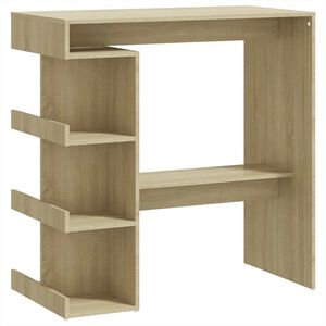 vidaXL barbord m. stativ 100x50x101,5 cm konstrueret tr&aelig; sonoma-eg
