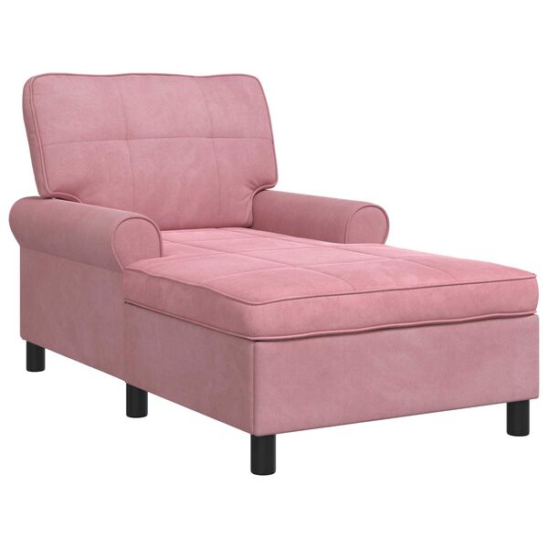 vidaXL Chaise Lounge med pude Lyser&oslash;d 91 x 157 x 91 cm Fl&oslash;jl