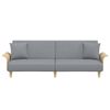 vidaXL sovesofa med armlæn stof lysegrå