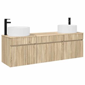 vidaXL Badev&aelig;relsesskabs&aelig;t 3 stk. Sonoma-eg 157 x 44,5 x 80 cm
