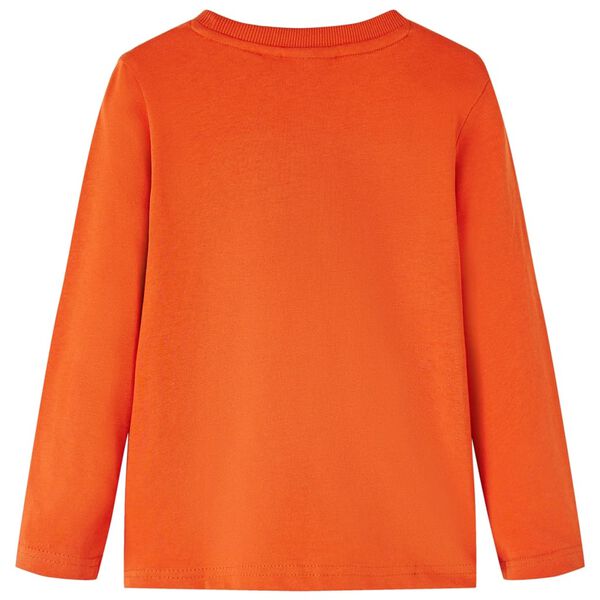 Langærmet T-shirt til børn str. 92 orange