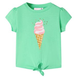 vidaXL T-shirt til b&oslash;rn str. 104 lysegr&oslash;n