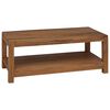 vidaXL Sofabord Naturfarvet 100 x 50 x 40 cm Massiv Teaktr&aelig;