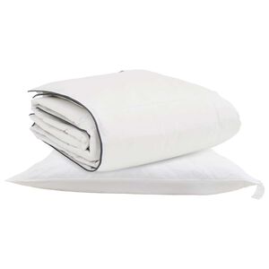 vidaXL Vinter dyne med pude 2 pcs Hvid Dunfjer