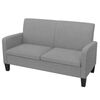 vidaXL 2-personers sofa 135 x 65 x 76 cm lysegr&aring;