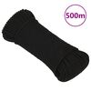 vidaXL arbejdsreb 3 mm 500 m polyester sort