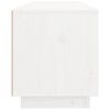 vidaXL tv-bord 100x34x40 cm massivt fyrretr&aelig; hvid