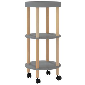 vidaXL bakkebord 38x38x82 cm konstrueret tr&aelig; og massivt fyrretr&aelig; gr&aring;