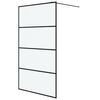 vidaXL brusev&aelig;g 115x195 cm matteret sikkerhedsglas sort