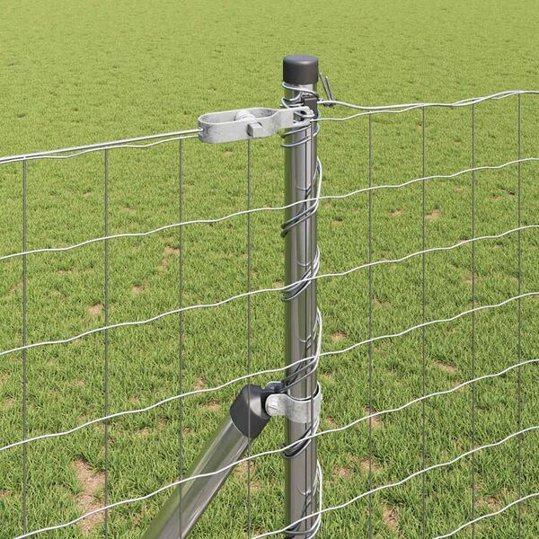 vidaXL Hegn med post S&oslash;lv 1,4 x 10 m St&aring;l og PVC