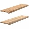 vidaXL trappem&aring;tter 2 stk ubehandlet 100x25x2 cm massivt egetr&aelig;