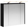 vidaXL Badev&aelig;relsesspejlskab Sort eg 73,5 x 16 x 62,5 cm