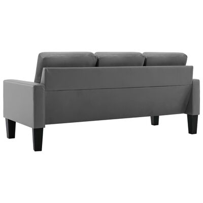 vidaXL 3-personers sofa kunstlæder grå