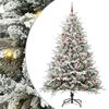 vidaXL Kunstigt pr&aelig;-dekoreret juletr&aelig; med kugles&aelig;t Gr&oslash;n 240 cm