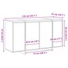 vidaXL Sideboard R&oslash;get eg 135 x 41 x 75 cm Konstrueret tr&aelig;