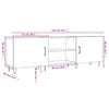 vidaXL tv-bord 150x30x50 cm konstrueret træ sort