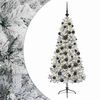 vidaXL Kunstigt juletr&aelig; med julekugle 120 cm 150 LED'er Varm hvid