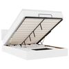 vidaXL osmannisk seng med madrasser & LEDs 140x190 cm kunstlæder hvid