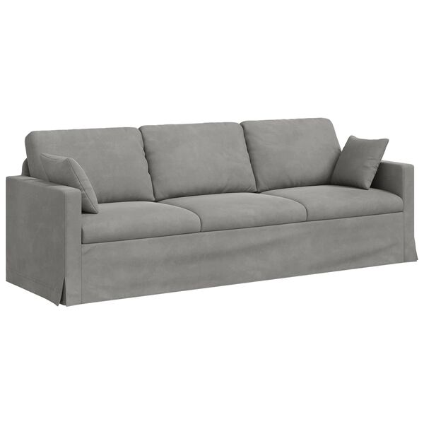 vidaXL Sofa 2 pcs Lysegr&aring; 228 x 78 x 80 cm Fl&oslash;jl