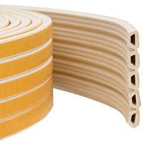 vidaXL Selvklebende vindues t&aelig;tningsb&aring;nd Hvid 10 x 6 mm 12 m EPDM-skum