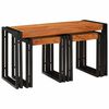 vidaXL Nesting Bord 3 stk. Brun og sort 82 x 40 x 45 cm