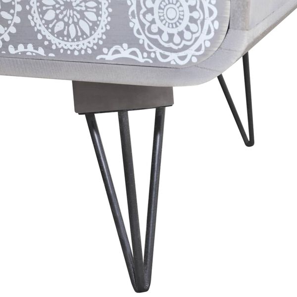 vidaXL skab med 3 skuffer grå