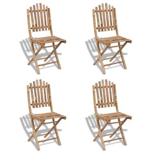 vidaXL foldbare havestole bambus 4 stk.