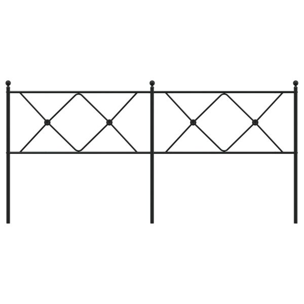 vidaXL udskiftningsgavl 180 cm metal sort
