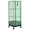 vidaXL Haveplantekasse med drivhusd&aelig;kke og hjul Sort 40 x 40 x 129 cm